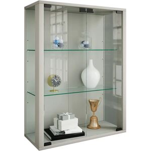 Vitrine murale VCM Udina - Argent, 80x60x25cm - Publicité Vitrine murale VCM Udina - Argent, 80x60x25cm - Publicité