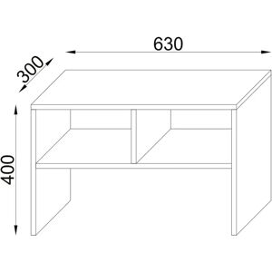 Mesa de café de madera VCM - Blanco, 40x30x63 cm Mesa de café de madera VCM - Blanco, 40x30x63 cm