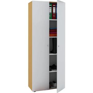 Armoire Vandol VCM - 5 Compartiments - Chêne / Blanc - Publicité Armoire Vandol VCM - 5 Compartiments - Chêne / Blanc - Publicité