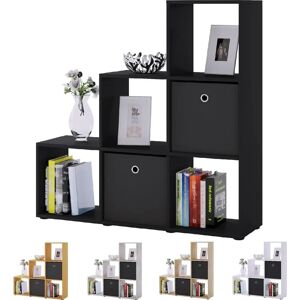 VCM Nitas Reol - 6 Rum - Sort - Hjem & Interiør VCM Nitas Reol - 6 Rum - Sort - Hjem & Interiør