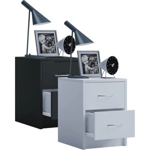 Comodino VCM Boxal Mini in Nero con Cassetti - Comodino Comodino VCM Boxal Mini in Nero con Cassetti - Comodino