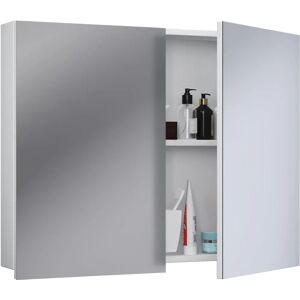 VCM Weiß Badezimmer Spiegel Schrank 80cm - Bad Aufbewahrung VCM Weiß Badezimmer Spiegel Schrank 80cm - Bad Aufbewahrung