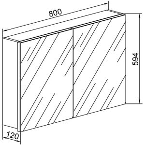 Armadio Specchio Bagno VCM Sonoma-eiche - 80cm Armadio Specchio Bagno VCM Sonoma-eiche - 80cm