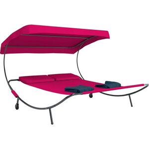 Bain de soleil double VCM pour jardin - Pare-soleil réglable, 2 coussins - Publicité Bain de soleil double VCM pour jardin - Pare-soleil réglable, 2 coussins - Publicité