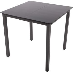 Mesa de Jardín de Aluminio con Vidrio - Negro - 80x80cm Mesa de Jardín de Aluminio con Vidrio - Negro - 80x80cm