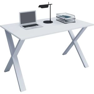 Mid.You Blanc 110x50cm Bureau avec Structure en X - Bureau - Publicité Mid.You Blanc 110x50cm Bureau avec Structure en X - Bureau - Publicité