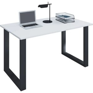 Scrivania VCM Lona - Bianco, Piede a U in Acciaio, 140x50cm - Arredamento Ufficio Scrivania VCM Lona - Bianco, Piede a U in Acciaio, 140x50cm - Arredamento Ufficio