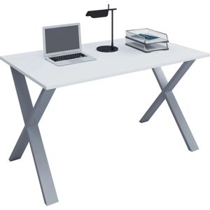 Scrivania VCM Lona - Bianco e Argento - 80x80cm Scrivania VCM Lona - Bianco e Argento - 80x80cm
