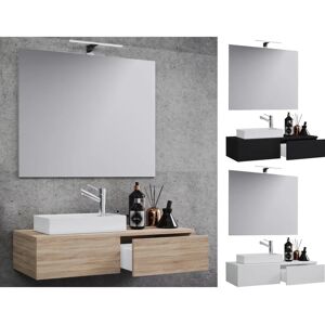 Set bagno Gudas 3 pezzi - Nero - Mobili da bagno Set bagno Gudas 3 pezzi - Nero - Mobili da bagno