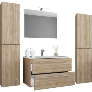 VCM Sonoma-Eiche 5-tlg. Badezimmermöbel-Set - Badezimmermöbel VCM Sonoma-Eiche 5-tlg. Badezimmermöbel-Set - Badezimmermöbel