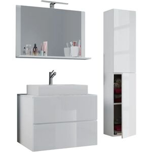 Conjunto de Muebles de Baño VCM Blanco Lendas L - 4 Piezas, con Espejo y Gabinete Conjunto de Muebles de Baño VCM Blanco Lendas L - 4 Piezas, con Espejo y Gabinete
