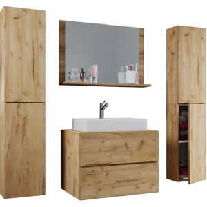 Set di Arredi Bagno Rovere Miele - 5 Pezzi Set di Arredi Bagno Rovere Miele - 5 Pezzi
