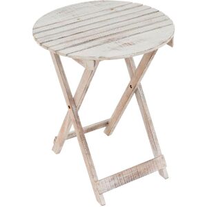 VCM Runder Klappgarten Tische - 50cm, Rustik Vintage VCM Runder Klappgarten Tische - 50cm, Rustik Vintage