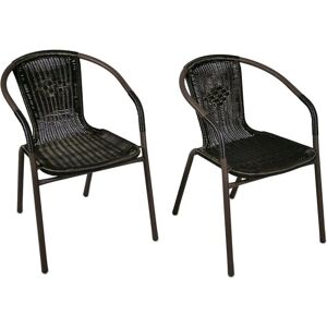 VCM 4er Set Bistrostuhl - Metall & Rattan VCM 4er Set Bistrostuhl - Metall & Rattan