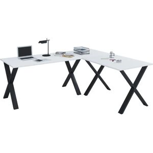 Scrivania VCM Lona - Bianco/Nero - 160x80 cm Scrivania VCM Lona - Bianco/Nero - 160x80 cm