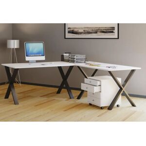 Scrivania Lona VCM - Tavolo Ufficio Rettangolare Bianco Scrivania Lona VCM - Tavolo Ufficio Rettangolare Bianco