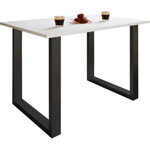 Table à manger rectangulaire Xona en U de VCM - Blanc/Noir - Publicité Table à manger rectangulaire Xona en U de VCM - Blanc/Noir - Publicité