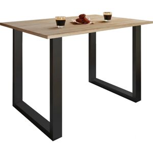 Tavolo da pranzo Sonoma quercia VCM Xona - Piedi U neri Tavolo da pranzo Sonoma quercia VCM Xona - Piedi U neri
