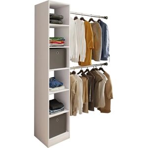 VCM Dacho Wardrobe White - Open Closet with Adjustable Rods VCM Dacho Wardrobe White - Open Closet with Adjustable Rods