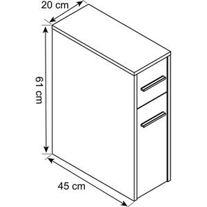 VCM Zalo Weiß Badschrank mit 2 Schubladen VCM Zalo Weiß Badschrank mit 2 Schubladen