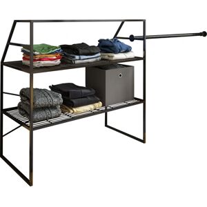 Armario Disal de VCM - 100x100x50cm - Negro - Estantería Abierta para Techos Inclinado Armario Disal de VCM - 100x100x50cm - Negro - Estantería Abierta para Techos Inclinado