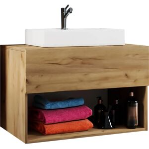 Ensemble de Meubles de Salle de Bain VCM Lendas II - Chêne Miel - Publicité Ensemble de Meubles de Salle de Bain VCM Lendas II - Chêne Miel - Publicité