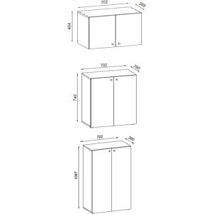 VCM Lona XXL Garderobeskap - 6 Dører, Justerbare Hyller, Moderne Design VCM Lona XXL Garderobeskap - 6 Dører, Justerbare Hyller, Moderne Design