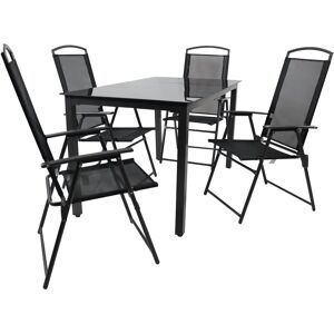Conjunto de Jardín VCM - 140x80cm, 5 Piezas, Antracita Conjunto de Jardín VCM - 140x80cm, 5 Piezas, Antracita