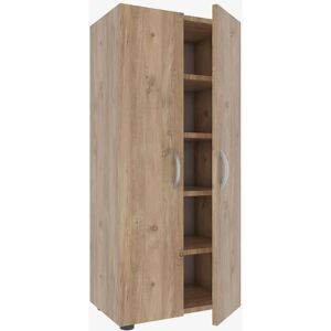 Armario zapatero de madera VCM Ulas - 5 compartimentos - Horno Nogal - 49x30x108 cm Armario zapatero de madera VCM Ulas - 5 compartimentos - Horno Nogal - 49x30x108 cm