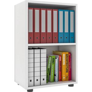 Estante de Oficina VCM Ulas - 2 Estantes, Blanco, 49x32x74 cm Estante de Oficina VCM Ulas - 2 Estantes, Blanco, 49x32x74 cm