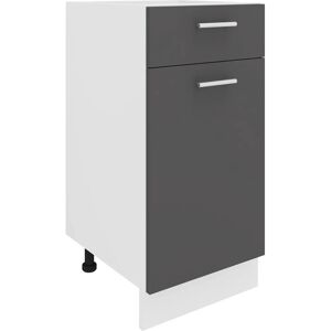 VCM Keittiön kaappi - Leveys 40cm - Valkoinen/Antrasiitti - 1 Ovi 1 laatikko VCM Keittiön kaappi - Leveys 40cm - Valkoinen/Antrasiitti - 1 Ovi 1 laatikko