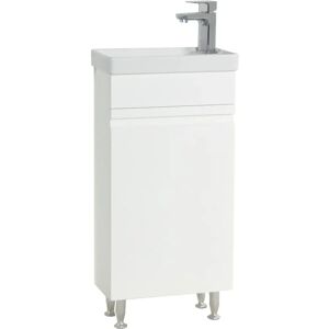 VCM Silora Badezimmer-Set - Keramik-Waschbecken, Großer Stauraum, Grifflose Tür VCM Silora Badezimmer-Set - Keramik-Waschbecken, Großer Stauraum, Grifflose Tür