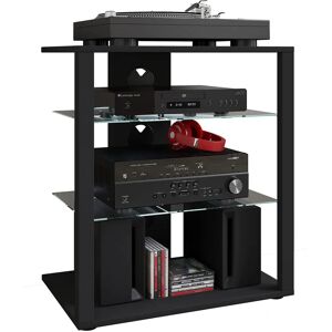 Vitrina VCM Mueble Hi-Fi Madera Estantería 2 Estantes de Cristal - Media-Board Vitrina VCM Mueble Hi-Fi Madera Estantería 2 Estantes de Cristal - Media-Board