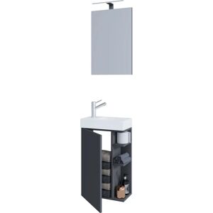 Ensemble Salle de Bain VCM Lumia - Lavabo en céramique, miroir, rangement - Publicité Ensemble Salle de Bain VCM Lumia - Lavabo en céramique, miroir, rangement - Publicité