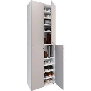 VCM Skoskap Lona XL 10 Rom Hvit/Grå - Skoskap VCM Skoskap Lona XL 10 Rom Hvit/Grå - Skoskap