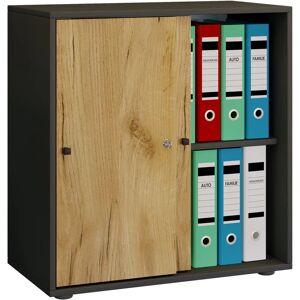 VCM Schiebetürenschrank Lona - Anthrazit & Honig-Eiche VCM Schiebetürenschrank Lona - Anthrazit & Honig-Eiche
