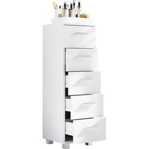 VCM Zalo M Kylpyhuonekaappi - 5 laatikkoa - Valkoinen VCM Zalo M Kylpyhuonekaappi - 5 laatikkoa - Valkoinen