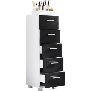 Gabinete de baño VCM Zalo M - Mueble de baño en Blanco y Negro Gabinete de baño VCM Zalo M - Mueble de baño en Blanco y Negro
