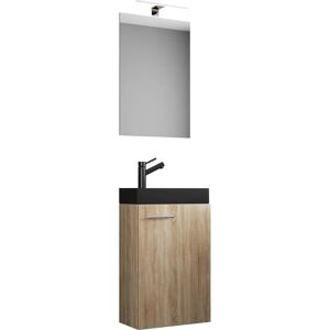 Set de baño VCM de 3 piezas con espejo - Diseño compacto Set de baño VCM de 3 piezas con espejo - Diseño compacto