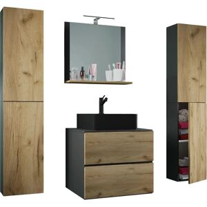 Ensemble de Meubles de Salle de Bains VCM Lendas BL - 60cm Anthrazit/Honig - Publicité Ensemble de Meubles de Salle de Bains VCM Lendas BL - 60cm Anthrazit/Honig - Publicité