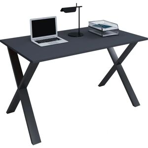 Bureau VCM my office Lona - Anthracite, 140x50cm, Pied en X, Noir - Publicité Bureau VCM my office Lona - Anthracite, 140x50cm, Pied en X, Noir - Publicité