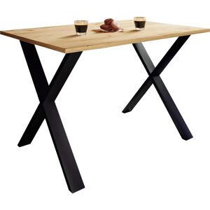 Mesa de comedor XonaX Ebuy24 - 140x80 Roble Decorativo, Negro Mesa de comedor XonaX Ebuy24 - 140x80 Roble Decorativo, Negro