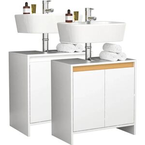 Mueble de baño Malira VCM - Blanco / Roble miel - 58cm Mueble de baño Malira VCM - Blanco / Roble miel - 58cm