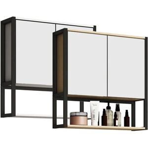 VCM Edino Armario con Espejo - 60x60 cm, Blanco, 2 Puertas VCM Edino Armario con Espejo - 60x60 cm, Blanco, 2 Puertas