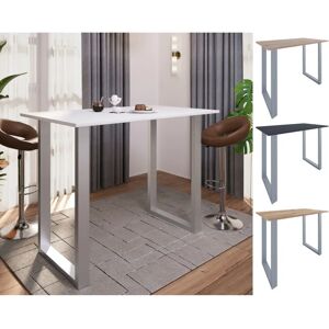 Mesa de Bar VCM Xona - Marco de Hierro, Superficie de Madera Texturizada - Mesa de Bar Mesa de Bar VCM Xona - Marco de Hierro, Superficie de Madera Texturizada - Mesa de Bar