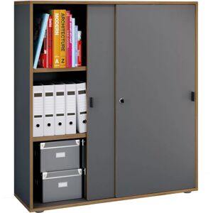 Armario de oficina con puertas correderas - Anthracita Armario de oficina con puertas correderas - Anthracita