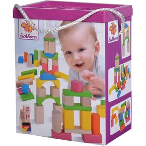 Eichhorn Holzbausteine 60 Stück - in Box mit Sortierspiel - Bunt & Natur Eichhorn Holzbausteine 60 Stück - in Box mit Sortierspiel - Bunt & Natur