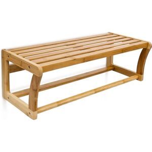 Relaxdays Wall-Mounted Bamboo Towel Shelf - Bathroom Storage Relaxdays Wall-Mounted Bamboo Towel Shelf - Bathroom Storage
