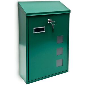 Buzón de metal con 3 ventanas - Verde - Buzón Buzón de metal con 3 ventanas - Verde - Buzón