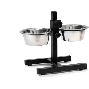 Relaxdays Elevated Dog Bowl - Adjustable Stainless Steel Feeder Relaxdays Elevated Dog Bowl - Adjustable Stainless Steel Feeder